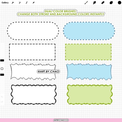 Procreate Manga Manhwa Layout Brushes: 150 Frames, Panels, Speech Balloons | Webtoon Layout Kit Procreate
